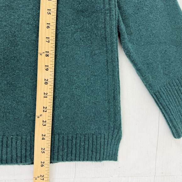 J.Crew Supersoft Yarn Turtleneck Sweater Women S Green Wool Alpaca Blend Cozy - Picture 13 of 15